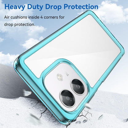 OPPO A3 4G Acrylic Hybrid TPU Protective Phone Case, Colourful Series Shockproof Cover