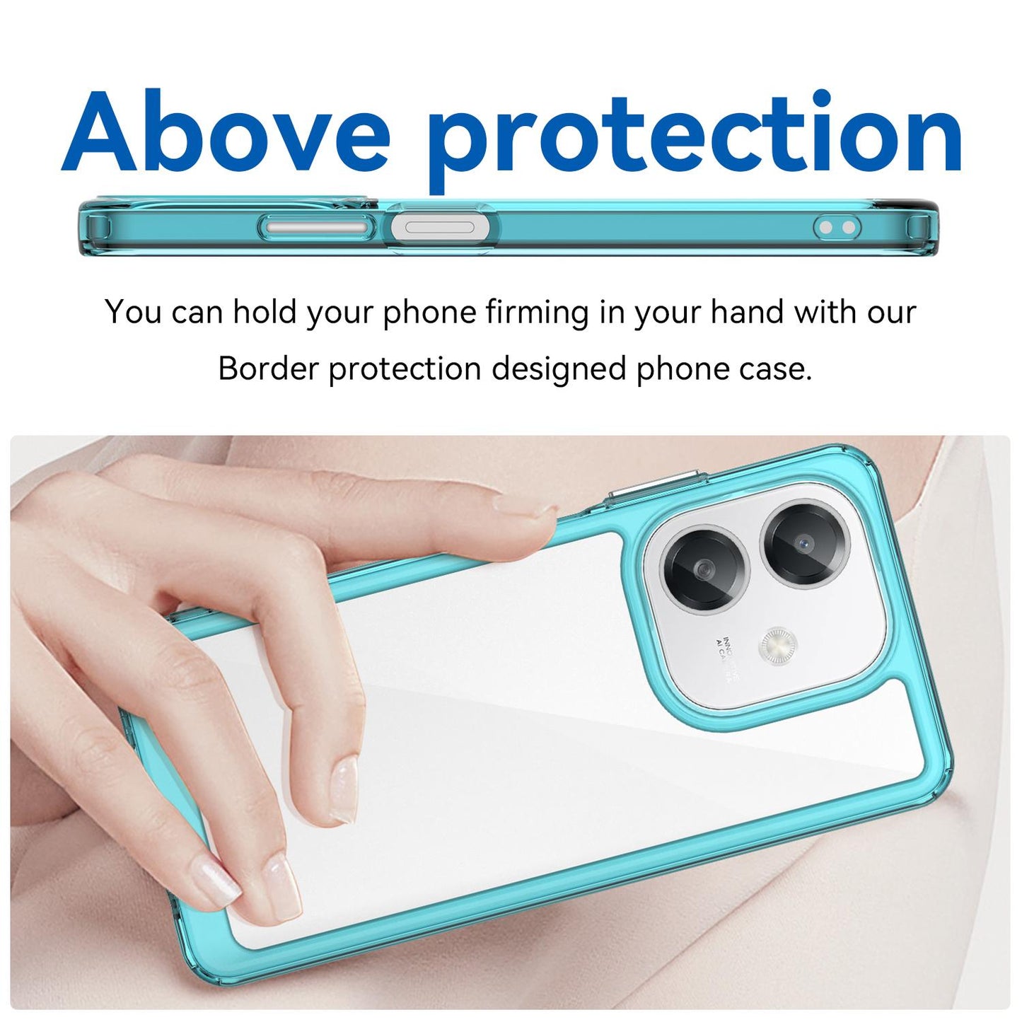 OPPO A60 Acrylic Hybrid TPU Protective Phone Case, Colourful Series Shockproof Cover
