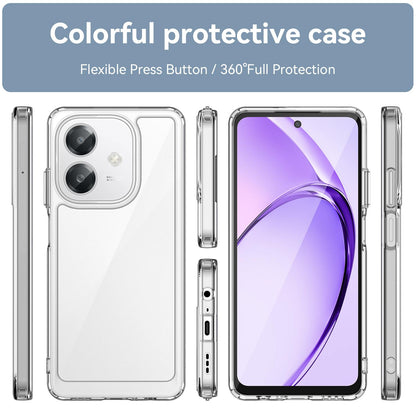 OPPO A60 Acrylic Hybrid TPU Protective Phone Case, Colourful Series Shockproof Cover
