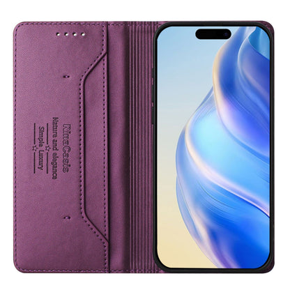 Apple iPhone 7 Dual-Folded Magnetic Suction RFID Blocking PU Leather Wallet Phone Case with Card Slots, Cash Pocket, Kickstand, Full Protective Flip Cover