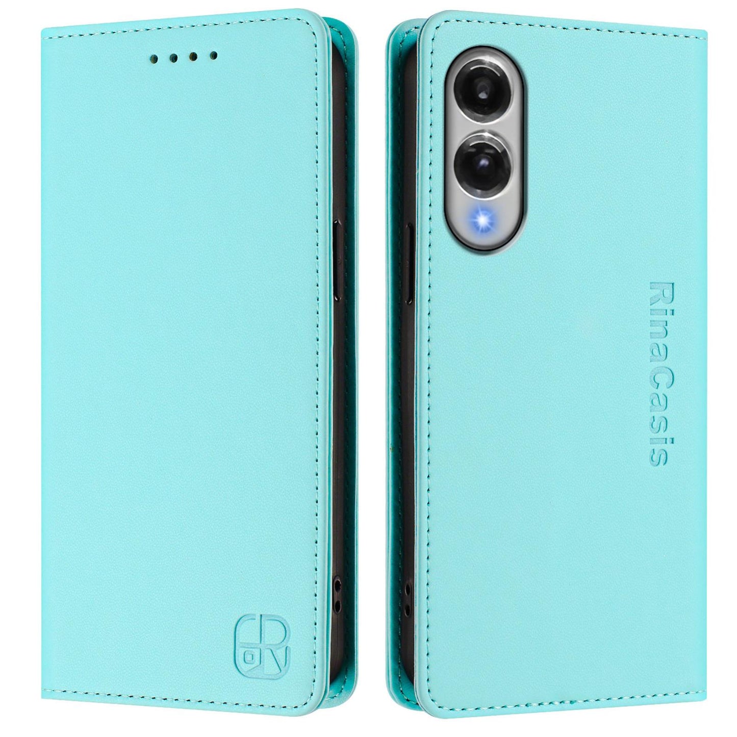 Samsung Galaxy S25 Edge 5G Dual-Folded Magnetic Suction RFID Blocking PU Leather Wallet Phone Case with Card Slots, Cash Pocket, Kickstand, Full Protective Flip Cover