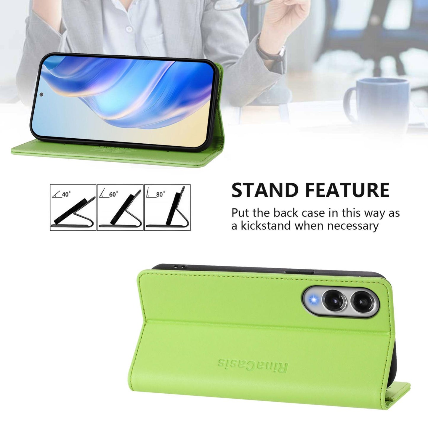 Samsung Galaxy S25 Edge 5G Dual-Folded Magnetic Suction RFID Blocking PU Leather Wallet Phone Case with Card Slots, Cash Pocket, Kickstand, Full Protective Flip Cover