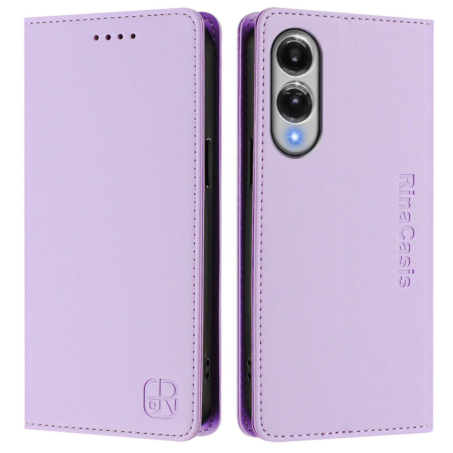 Samsung Galaxy S25 Edge 5G Dual-Folded Magnetic Suction RFID Blocking PU Leather Wallet Phone Case with Card Slots, Cash Pocket, Kickstand, Full Protective Flip Cover
