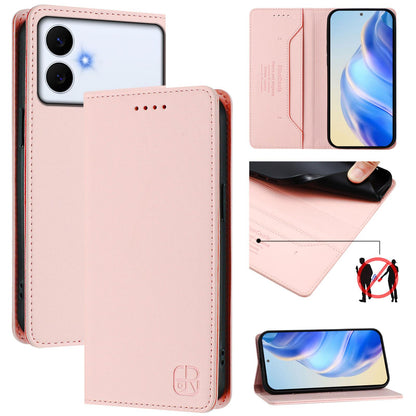 Samsung Galaxy S26 Edge 5G Dual-Folded Magnetic Suction RFID Blocking PU Leather Wallet Phone Case with Card Slots, Cash Pocket, Kickstand, Full Protective Flip Cover