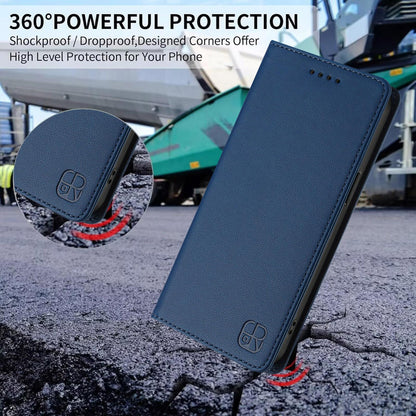 Samsung Galaxy S26 Edge 5G Dual-Folded Magnetic Suction RFID Blocking PU Leather Wallet Phone Case with Card Slots, Cash Pocket, Kickstand, Full Protective Flip Cover