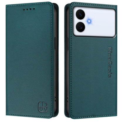 Samsung Galaxy S26 Edge 5G Dual-Folded Magnetic Suction RFID Blocking PU Leather Wallet Phone Case with Card Slots, Cash Pocket, Kickstand, Full Protective Flip Cover
