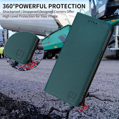 Samsung Galaxy S26 Edge 5G Dual-Folded Magnetic Suction RFID Blocking PU Leather Wallet Phone Case with Card Slots, Cash Pocket, Kickstand, Full Protective Flip Cover