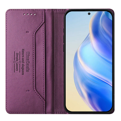 Samsung Galaxy Note10+ Dual-Folded Magnetic Suction RFID Blocking PU Leather Wallet Phone Case with Card Slots, Cash Pocket, Kickstand, Full Protective Flip Cover