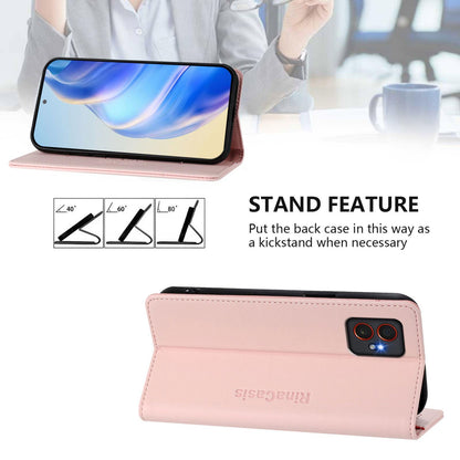 Samsung Galaxy XCover7 Pro Dual-Folded Magnetic Suction RFID Blocking PU Leather Wallet Phone Case with Card Slots, Cash Pocket, Kickstand, Full Protective Flip Cover