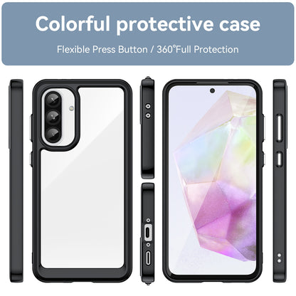 Samsung Galaxy A56 5G Acrylic Hybrid TPU Protective Phone Case, Colourful Series Shockproof Cover