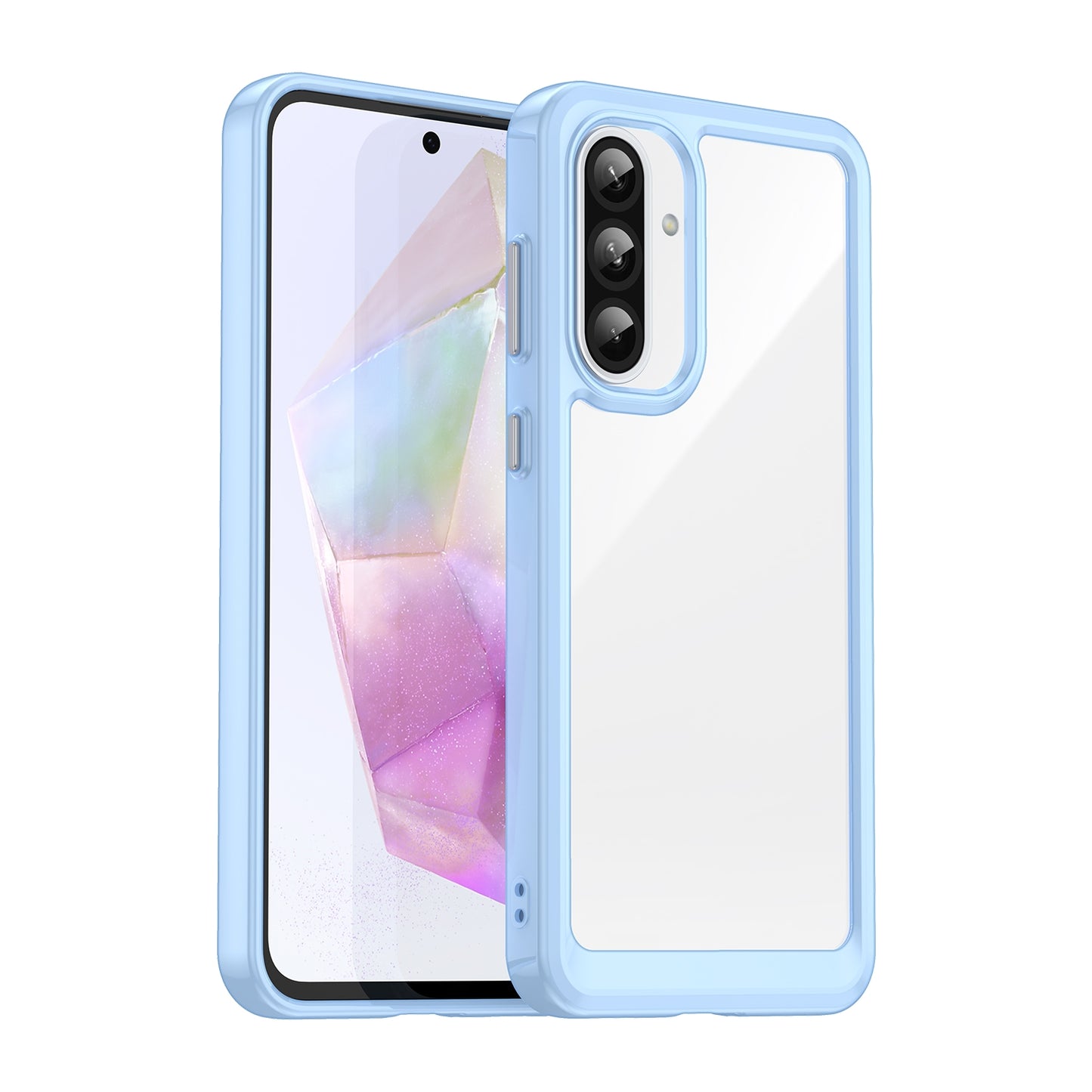 Samsung Galaxy A56 5G Acrylic Hybrid TPU Protective Phone Case, Colourful Series Shockproof Cover