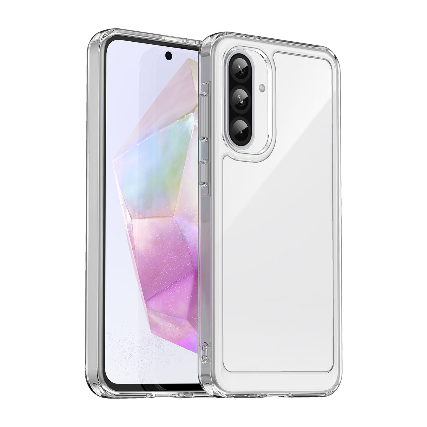 Samsung Galaxy A56 5G Acrylic Hybrid TPU Protective Phone Case, Colourful Series Shockproof Cover