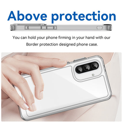 Samsung Galaxy A56 5G Acrylic Hybrid TPU Protective Phone Case, Colourful Series Shockproof Cover