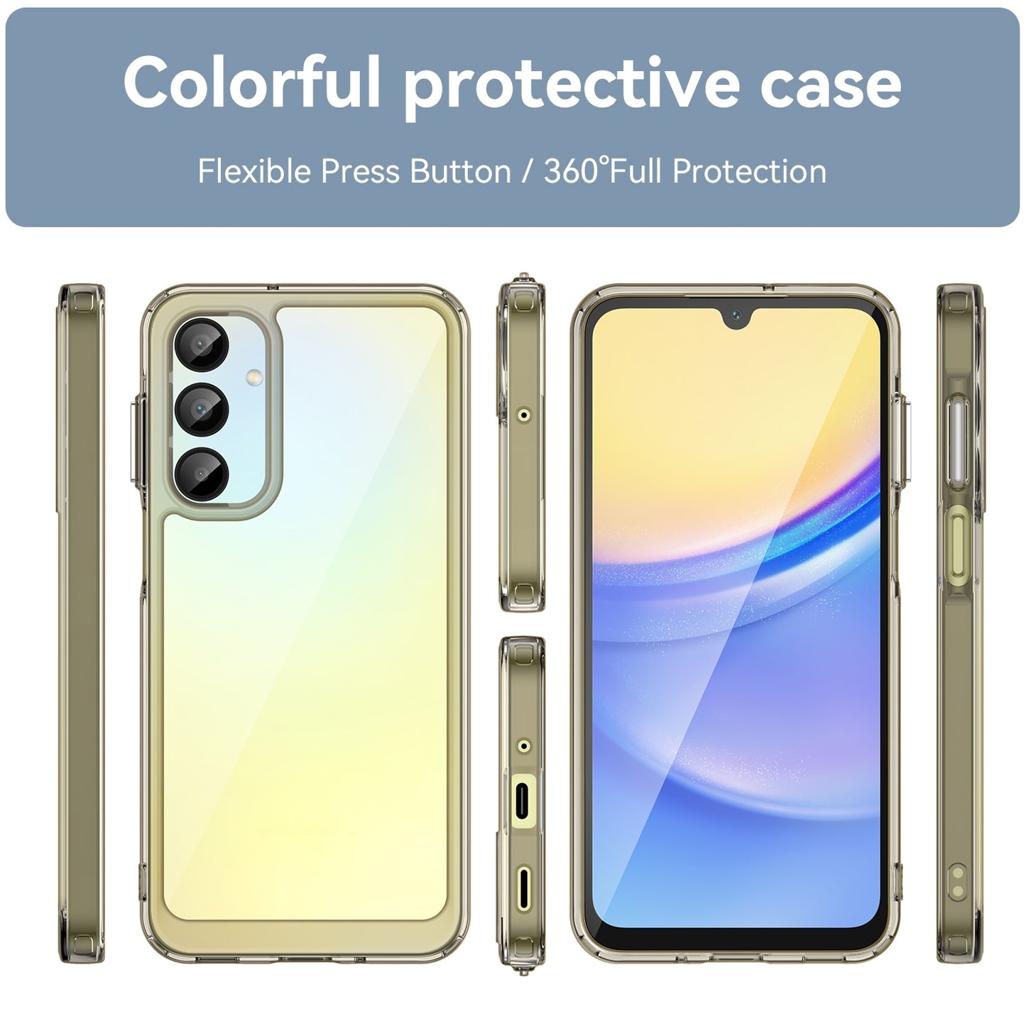 Samsung Galaxy A26 5G Acrylic Hybrid TPU Protective Phone Case, Colourful Series Shockproof Cover