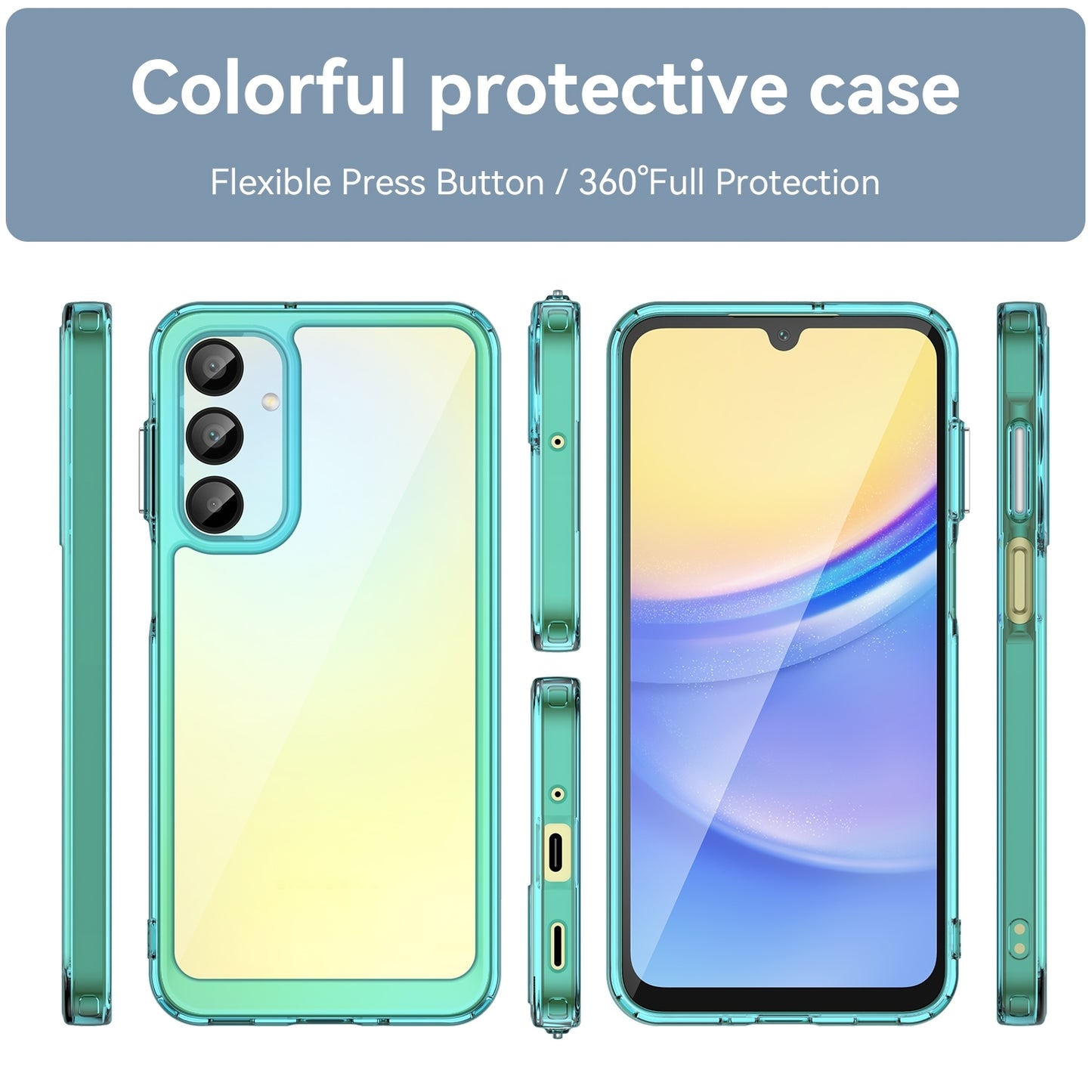 Samsung Galaxy A26 5G Acrylic Hybrid TPU Protective Phone Case, Colourful Series Shockproof Cover