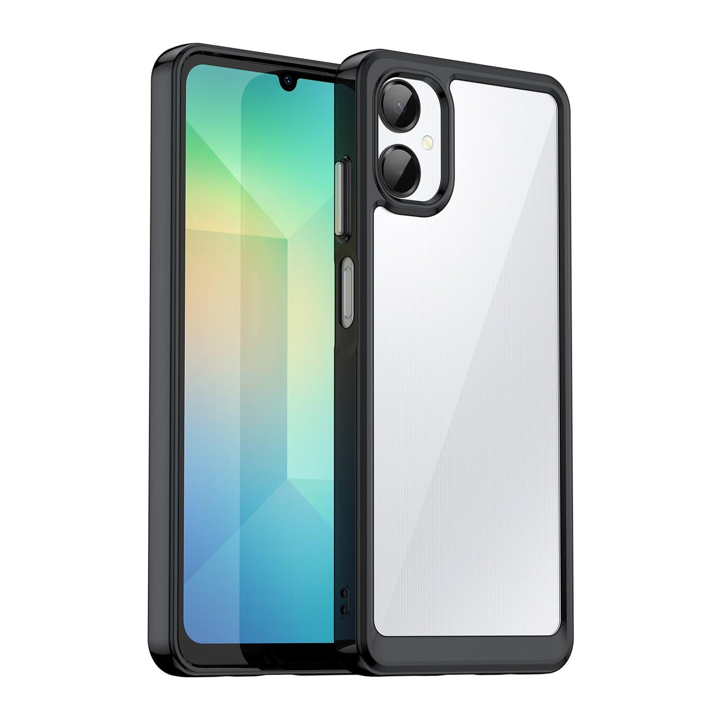 Samsung Galaxy A06 5G Acrylic Hybrid TPU Protective Phone Case, Colourful Series Shockproof Cover