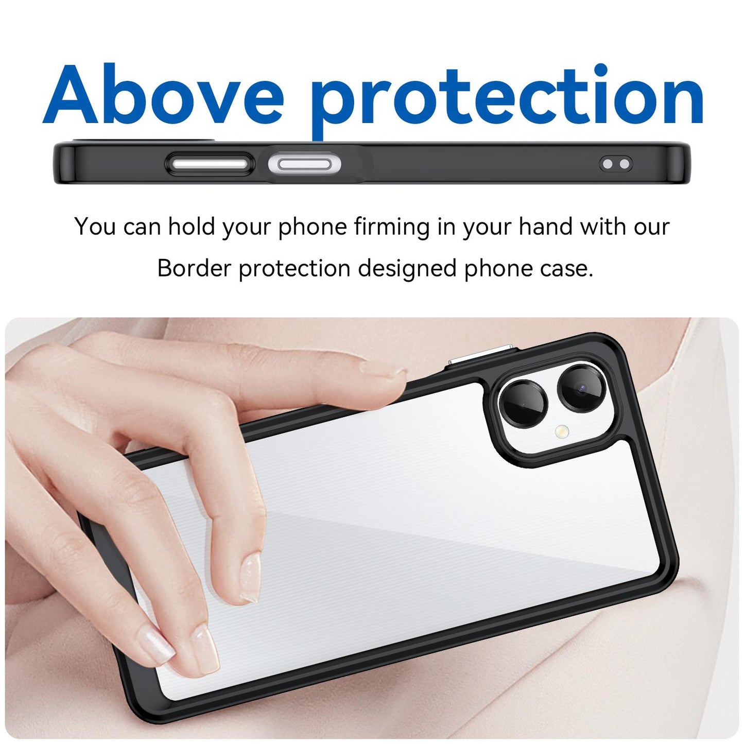 Samsung Galaxy A06 5G Acrylic Hybrid TPU Protective Phone Case, Colourful Series Shockproof Cover