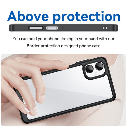 Samsung Galaxy A06 5G Acrylic Hybrid TPU Protective Phone Case, Colourful Series Shockproof Cover