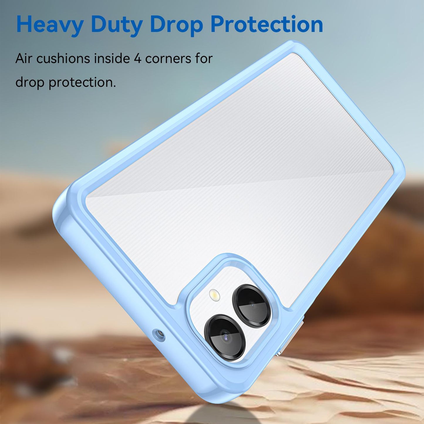 Samsung Galaxy A06 5G Acrylic Hybrid TPU Protective Phone Case, Colourful Series Shockproof Cover