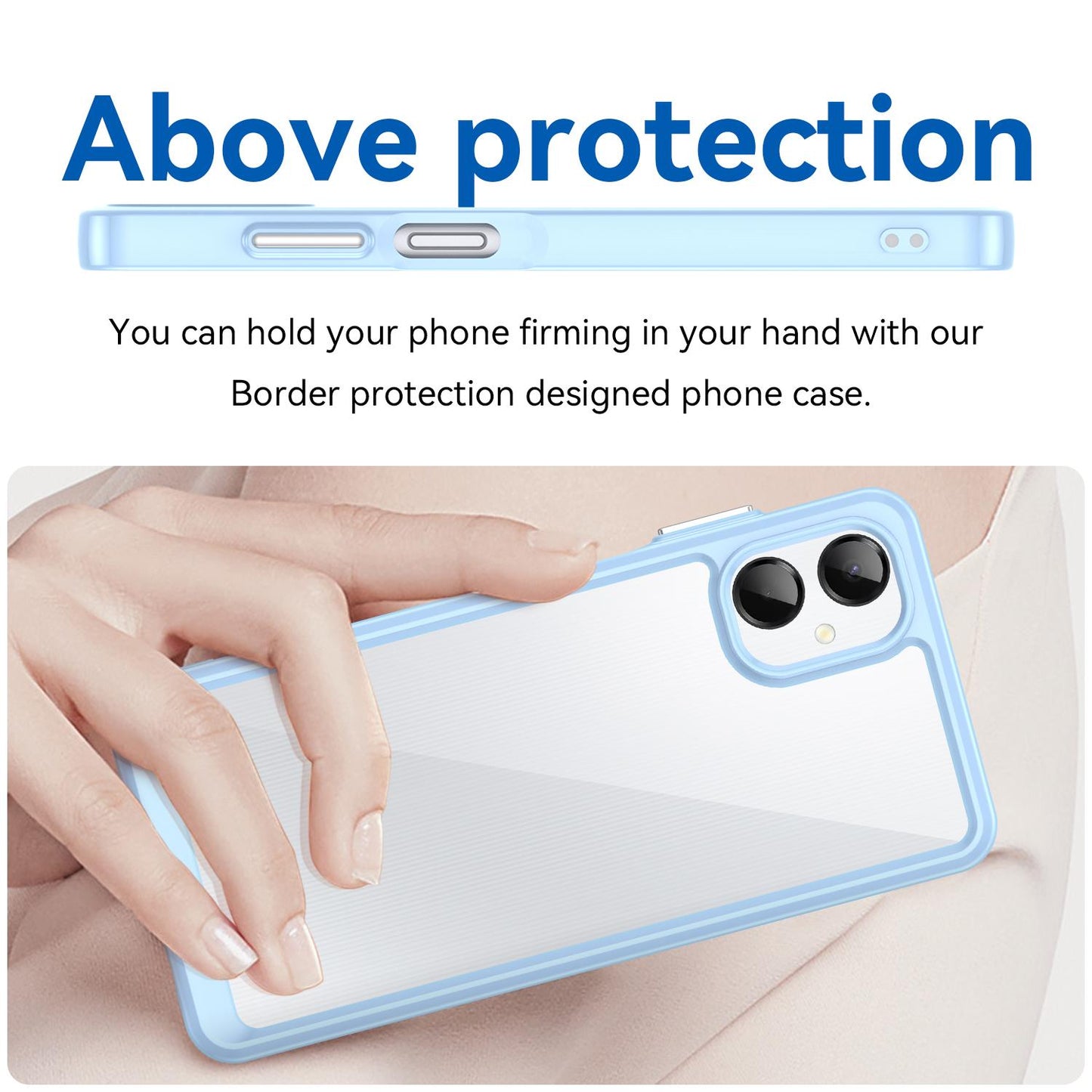 Samsung Galaxy A06 5G Acrylic Hybrid TPU Protective Phone Case, Colourful Series Shockproof Cover