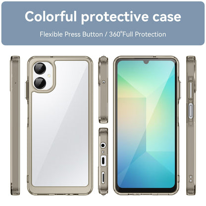Samsung Galaxy A06 5G Acrylic Hybrid TPU Protective Phone Case, Colourful Series Shockproof Cover