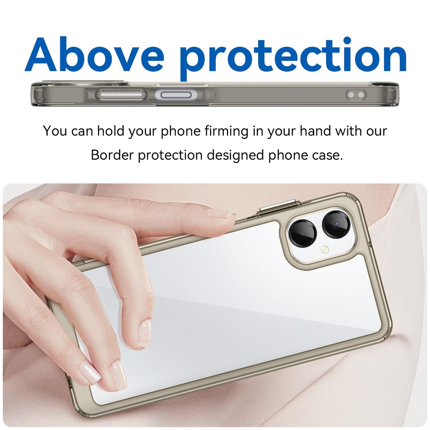 Samsung Galaxy A06 5G Acrylic Hybrid TPU Protective Phone Case, Colourful Series Shockproof Cover