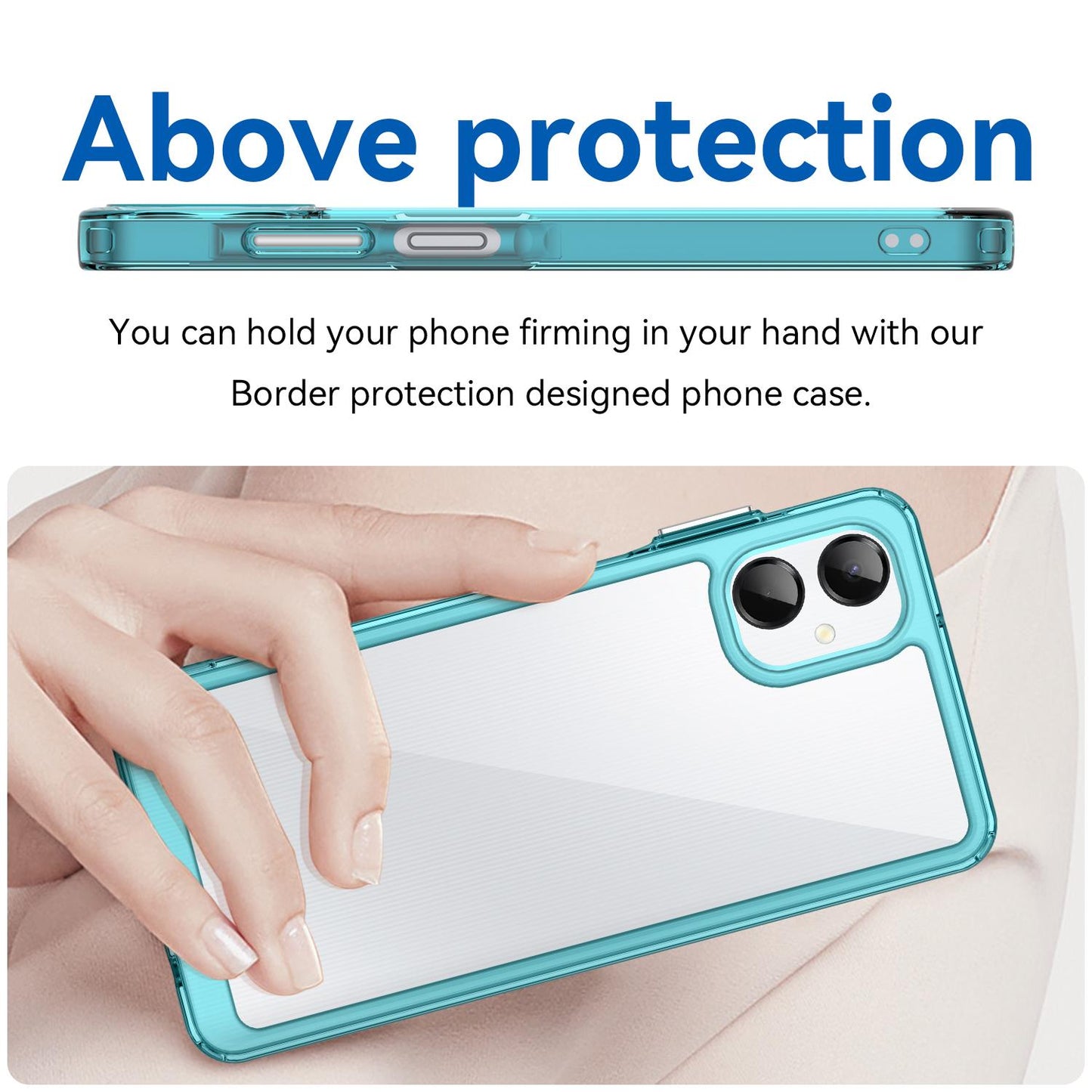 Samsung Galaxy A06 5G Acrylic Hybrid TPU Protective Phone Case, Colourful Series Shockproof Cover