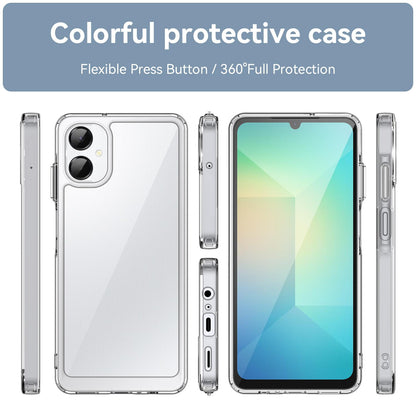Samsung Galaxy A06 5G Acrylic Hybrid TPU Protective Phone Case, Colourful Series Shockproof Cover
