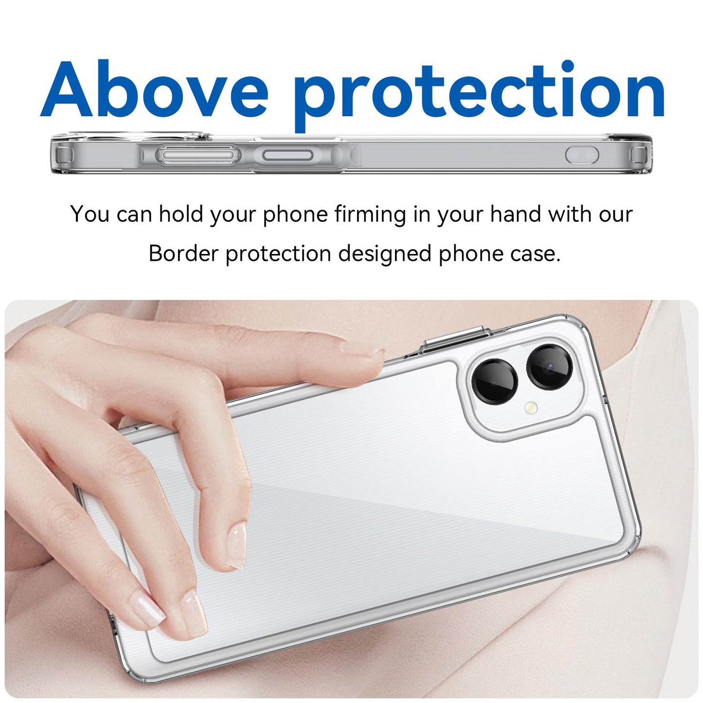 Samsung Galaxy A06 5G Acrylic Hybrid TPU Protective Phone Case, Colourful Series Shockproof Cover