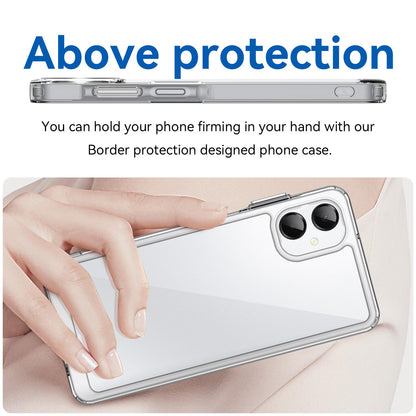 Samsung Galaxy A06 5G Acrylic Hybrid TPU Protective Phone Case, Colourful Series Shockproof Cover