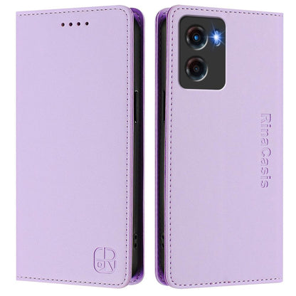 Motorola Moto G05 Dual-Folded Magnetic Suction RFID Blocking PU Leather Wallet Phone Case with Card Slots, Cash Pocket, Kickstand, Full Protective Flip Cover