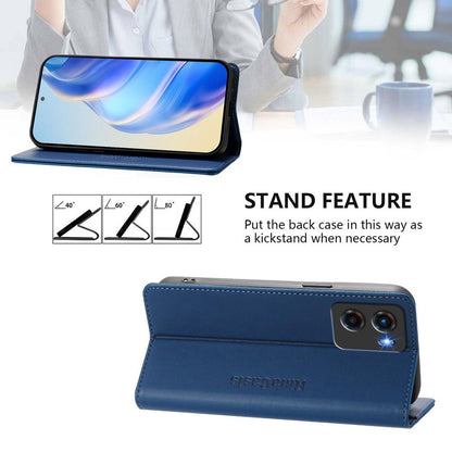 Motorola Moto G05 Dual-Folded Magnetic Suction RFID Blocking PU Leather Wallet Phone Case with Card Slots, Cash Pocket, Kickstand, Full Protective Flip Cover