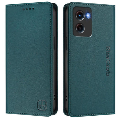 Motorola Moto G05 Dual-Folded Magnetic Suction RFID Blocking PU Leather Wallet Phone Case with Card Slots, Cash Pocket, Kickstand, Full Protective Flip Cover