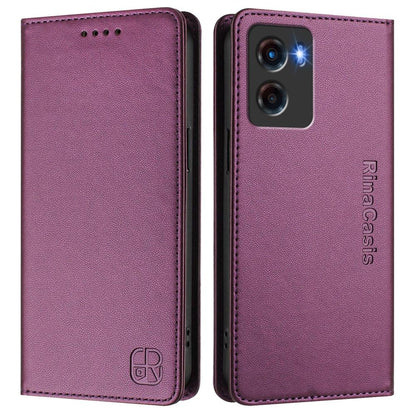 Motorola Moto G05 Dual-Folded Magnetic Suction RFID Blocking PU Leather Wallet Phone Case with Card Slots, Cash Pocket, Kickstand, Full Protective Flip Cover