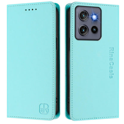 Motorola Moto G Stylus 5G 2025 Dual-Folded Magnetic Suction RFID Blocking PU Leather Wallet Phone Case with Card Slots, Cash Pocket, Kickstand, Full Protective Flip Cover