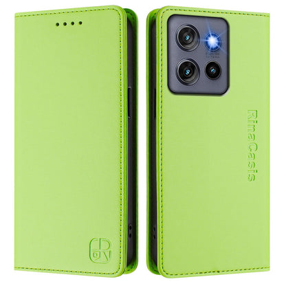 Motorola Moto G Stylus 5G 2025 Dual-Folded Magnetic Suction RFID Blocking PU Leather Wallet Phone Case with Card Slots, Cash Pocket, Kickstand, Full Protective Flip Cover