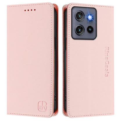 Motorola Moto G Stylus 5G 2025 Dual-Folded Magnetic Suction RFID Blocking PU Leather Wallet Phone Case with Card Slots, Cash Pocket, Kickstand, Full Protective Flip Cover