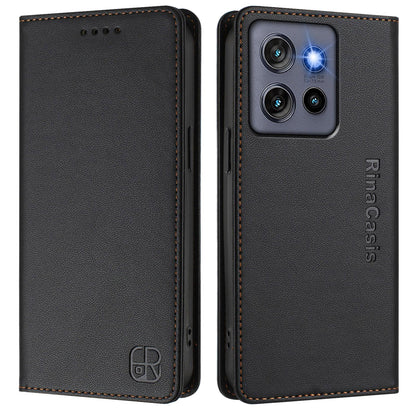 Motorola Moto G Stylus 5G 2025 Dual-Folded Magnetic Suction RFID Blocking PU Leather Wallet Phone Case with Card Slots, Cash Pocket, Kickstand, Full Protective Flip Cover