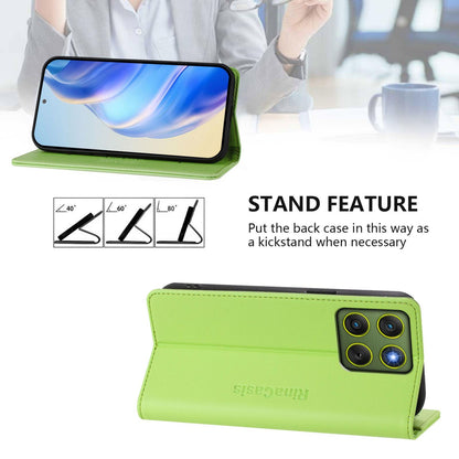 Motorola Edge 70 5G Dual-Folded Magnetic Suction RFID Blocking PU Leather Wallet Phone Case with Card Slots, Cash Pocket, Kickstand, Full Protective Flip Cover