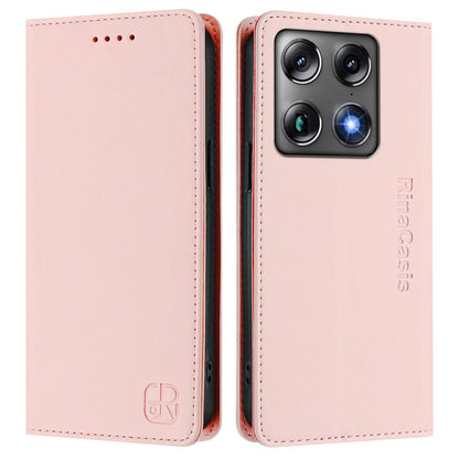 Motorola Signature 5G Dual-Folded Magnetic Suction RFID Blocking PU Leather Wallet Phone Case with Card Slots, Cash Pocket, Kickstand, Full Protective Flip Cover