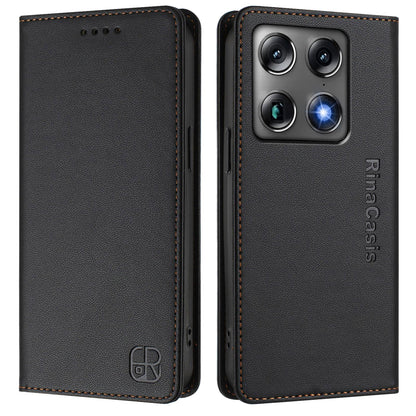 Motorola Signature 5G Dual-Folded Magnetic Suction RFID Blocking PU Leather Wallet Phone Case with Card Slots, Cash Pocket, Kickstand, Full Protective Flip Cover