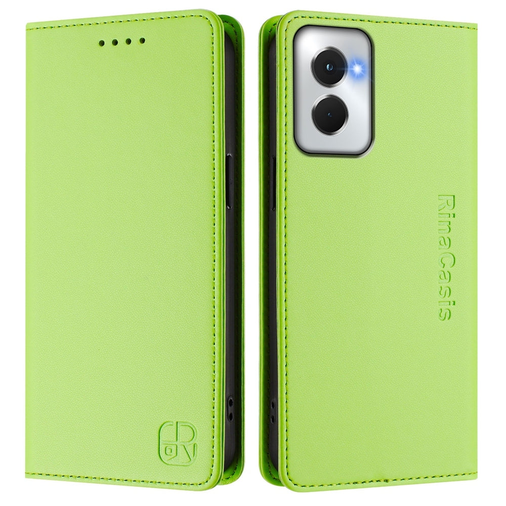Motorola Moto G Power 5G 2024 Dual-Folded Magnetic Suction RFID Blocking PU Leather Wallet Phone Case with Card Slots, Cash Pocket, Kickstand, Full Protective Flip Cover