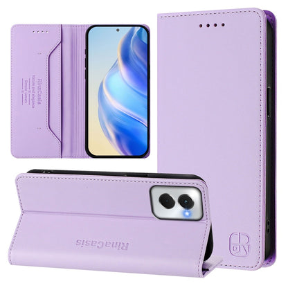 Motorola Moto G Power 5G 2024 Dual-Folded Magnetic Suction RFID Blocking PU Leather Wallet Phone Case with Card Slots, Cash Pocket, Kickstand, Full Protective Flip Cover