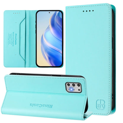 Motorola Moto G Stylus 4G 2021 Dual-Folded Magnetic Suction RFID Blocking PU Leather Wallet Phone Case with Card Slots, Cash Pocket, Kickstand, Full Protective Flip Cover