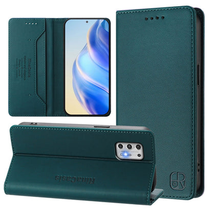 Motorola Moto G Stylus 4G 2021 Dual-Folded Magnetic Suction RFID Blocking PU Leather Wallet Phone Case with Card Slots, Cash Pocket, Kickstand, Full Protective Flip Cover