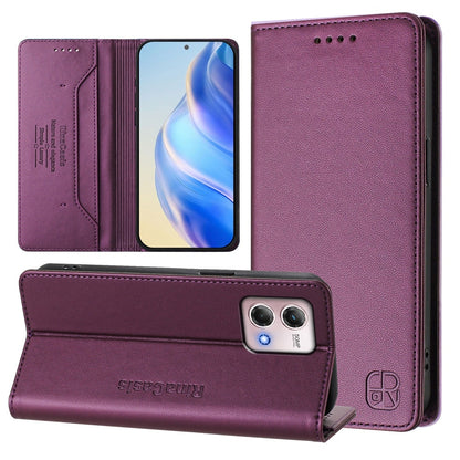 Motorola Moto G Stylus 4G 2023 Dual-Folded Magnetic Suction RFID Blocking PU Leather Wallet Phone Case with Card Slots, Cash Pocket, Kickstand, Full Protective Flip Cover