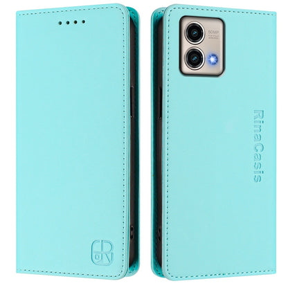 Motorola Moto G Stylus 5G 2023 Dual-Folded Magnetic Suction RFID Blocking PU Leather Wallet Phone Case with Card Slots, Cash Pocket, Kickstand, Full Protective Flip Cover