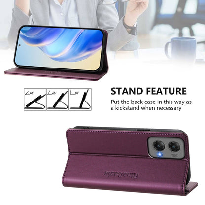 Motorola Moto G Stylus 5G 2024 Dual-Folded Magnetic Suction RFID Blocking PU Leather Wallet Phone Case with Card Slots, Cash Pocket, Kickstand, Full Protective Flip Cover