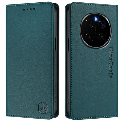 Honor Magic7 Dual-Folded Magnetic Suction RFID Blocking PU Leather Wallet Phone Case with Card Slots, Cash Pocket, Kickstand, Full Protective Flip Cover