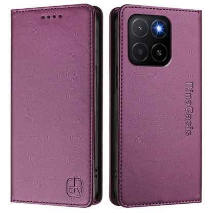 Honor X5b Plus Dual-Folded Magnetic Suction RFID Blocking PU Leather Wallet Phone Case with Card Slots, Cash Pocket, Kickstand, Full Protective Flip Cover